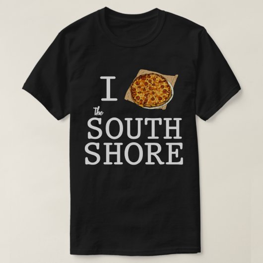 Ik hou van de South Shore Bar Pizza T-shirt (Design voorkant)