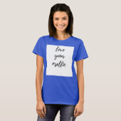 Ik hou van de spiertank van de #Selfie-vrouwen T-shirt (Voorkant volledig)