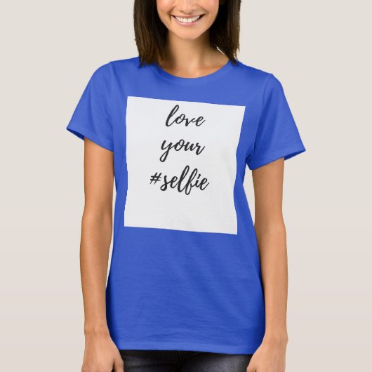Ik hou van de spiertank van de #Selfie-vrouwen T-shirt (Voorkant)