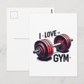 Ik hou van de sportschool briefkaart (Voorkant / Achterkant)