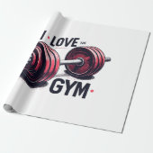 Ik hou van de sportschool cadeaupapier (Uitgerold)