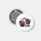 Ik hou van de sportschool magneet (Voorkant / Achterkant)