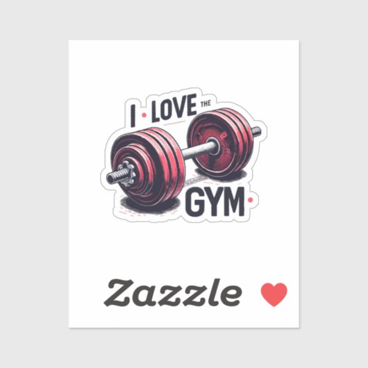 Ik hou van de sportschool sticker (Vel)