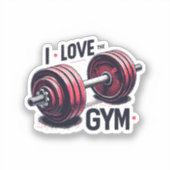 Ik hou van de sportschool sticker (Voorkant)