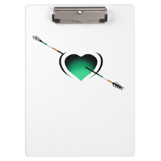 Ik hou van de St Patrick's Day Heart Klembord (Voorkant)