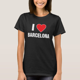 Ik hou van de stad BARCELONA in Spanje met het har T-shirt