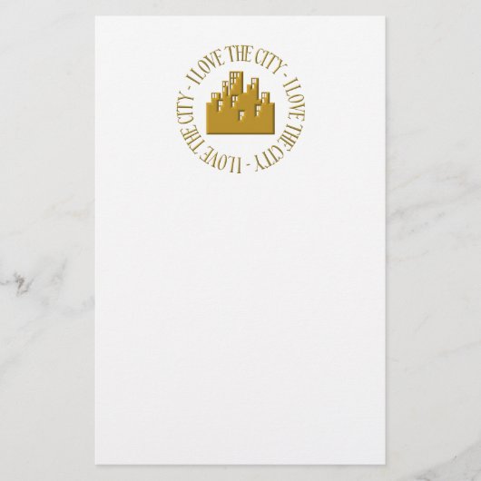 Ik hou van de stad briefpapier (Voorkant)