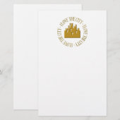 Ik hou van de stad briefpapier (Voorkant / Achterkant)