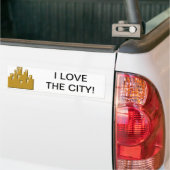 Ik hou van de stad bumpersticker (Op Truck)