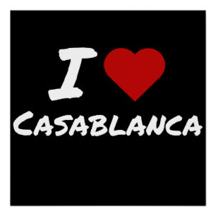 Ik hou van de stad Casablanca Marokko Perfect Poster