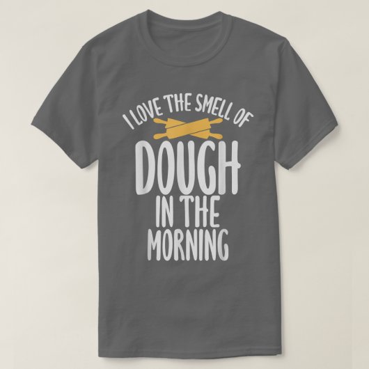Ik hou van de stank in de Mroning Funny Bak. T-shirt (Design voorkant)