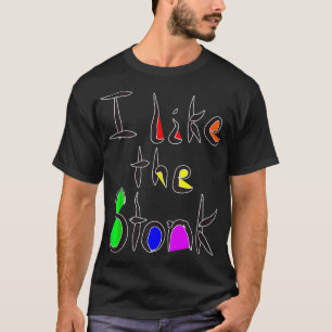 Ik hou van de Stonk Stock GME AMC DOGE LGBT Flag L T-shirt