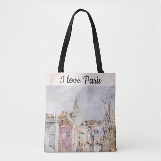 Ik hou van de straatarchitectuur van Parijs Tote Bag (Voorkant)