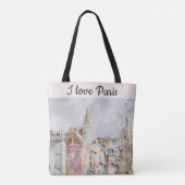 Ik hou van de straatarchitectuur van Parijs Tote Bag (Achterkant)