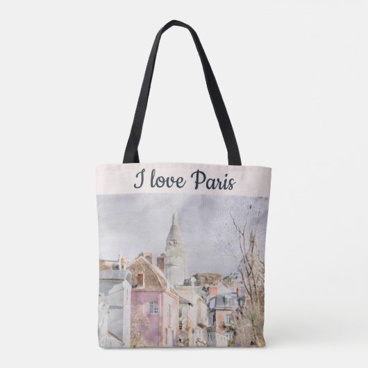 Ik hou van de straatarchitectuur van Parijs Tote Bag (Achterkant)