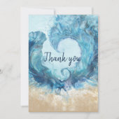 Ik hou van de strand Dank je kaart (Voorkant)