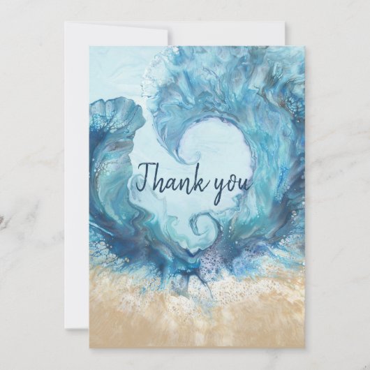 Ik hou van de strand Dank je kaart (Voorkant)