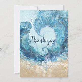 Ik hou van de strand Dank je kaart