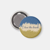 Ik hou van de strandkoelkast magnet (Voorkant / Achterkant)