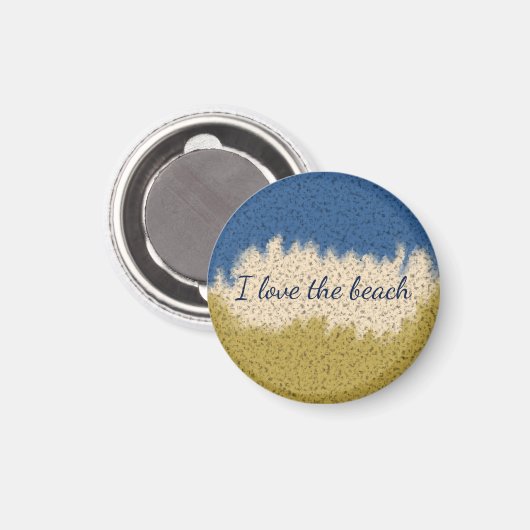 Ik hou van de strandkoelkast magnet (Voorkant / Achterkant)