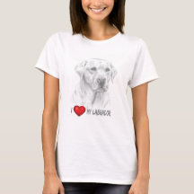 Ik hou van de T-Shirt van mijn labrador vrouw