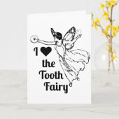 Ik hou van de tandenfee! kaart (Gele Bloem)