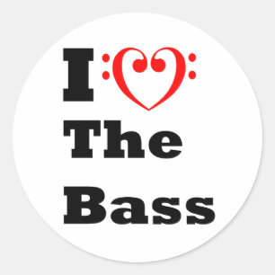Ik hou van de tas ronde sticker