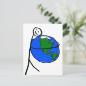 Ik hou van de tekening van mijn aardkinderen door  briefkaart (Staand voorkant)