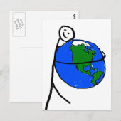 Ik hou van de tekening van mijn aardkinderen door  briefkaart (Voorkant / Achterkant)