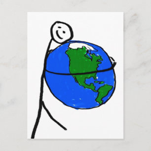 Ik hou van de tekening van mijn aardkinderen door  briefkaart