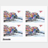 Ik hou van de terre rechthoekige sticker (Vel)