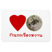 Ik hou van de Thaise Groene Curry ... Thaise Straa Magneet (Horizontaal)