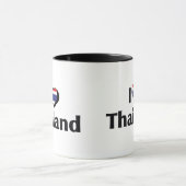 Ik hou van de Thaise vlag Mok (Midden)