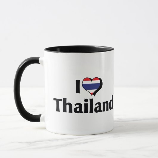 Ik hou van de Thaise vlag Mok (Links)