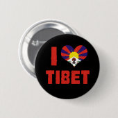 Ik hou van de Tibetaanse Button (Voorkant /achterkant)