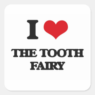 Ik hou van de Tooth Fairy Vierkante Sticker