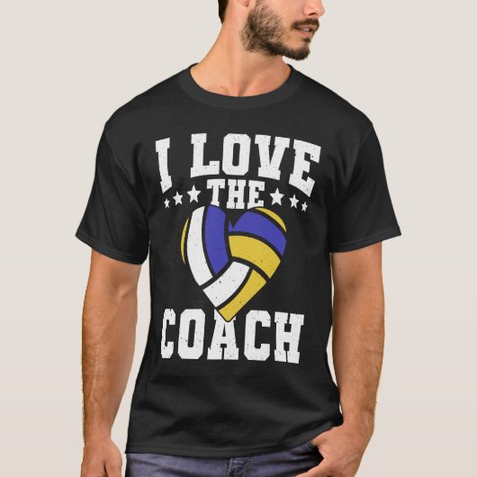 Ik hou van de trainer Coach Volleyball T-shirt (Voorkant)