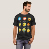 Ik hou van de trombone Emoticon Tee Shirt (Voorkant volledig)