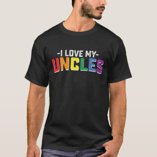 Ik hou van de trots van mijn ooms Gay Lesbische Fa T-shirt