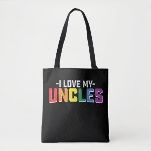 Ik hou van de trots van mijn ooms Gay Lesbische Fa Tote Bag