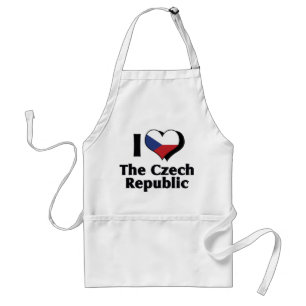 Ik hou van de Tsjechische Republiek vlag Standaard Schort