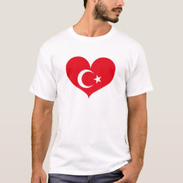 Ik hou van de Turkse vlag T-shirt