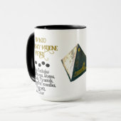 Ik hou van de typografie van frequentiegeneeskunde mok (Voorkant links)