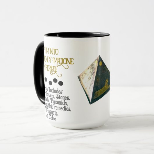 Ik hou van de typografie van frequentiegeneeskunde mok (Voorkant links)