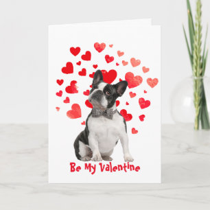 Ik hou van de Valentijn van Boston Terrier Dog Feestdagen Kaart