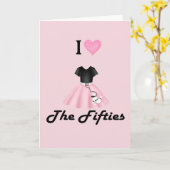 Ik hou van de vijftig kaart (Gele Bloem)