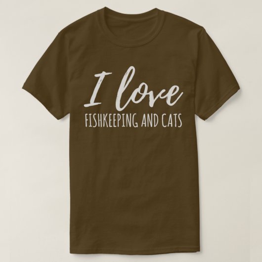 Ik hou van de visserij en van katten t-shirt (Design voorkant)