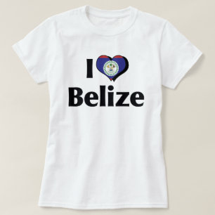 Ik hou van de vlag van Belize T-shirt
