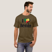 Ik hou van de vlag van Benin T-shirt (Voorkant volledig)