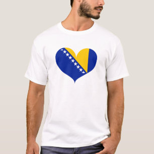 Ik hou van de vlag van Bosnië en Herzegovina T-shirt